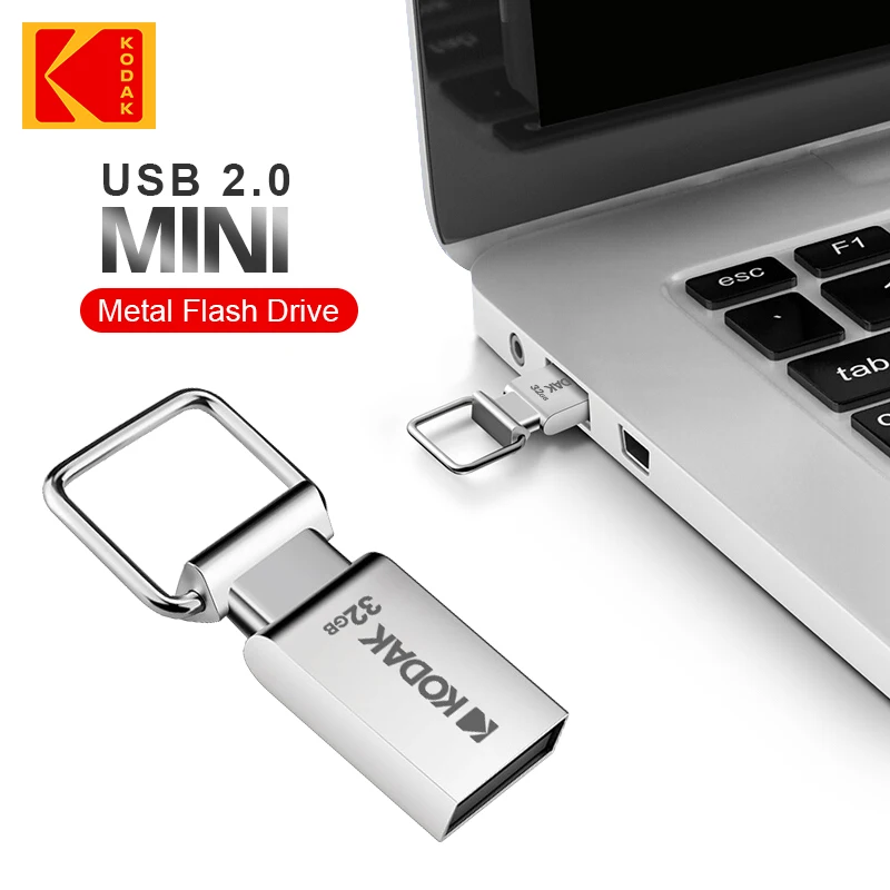 KODAK K112 Super Mini Metal USB Flash Drive 64GB/32GB USB2.0 Flash Disk Flash Pendrive Memory Stick Pen Drive Car Key