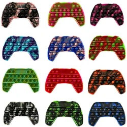Gamepad divertido de Macaron, juguete sensorial de burbujas para aliviar la descompresión, juguetes educativos de aprendizaje para niños y adultos, regalo