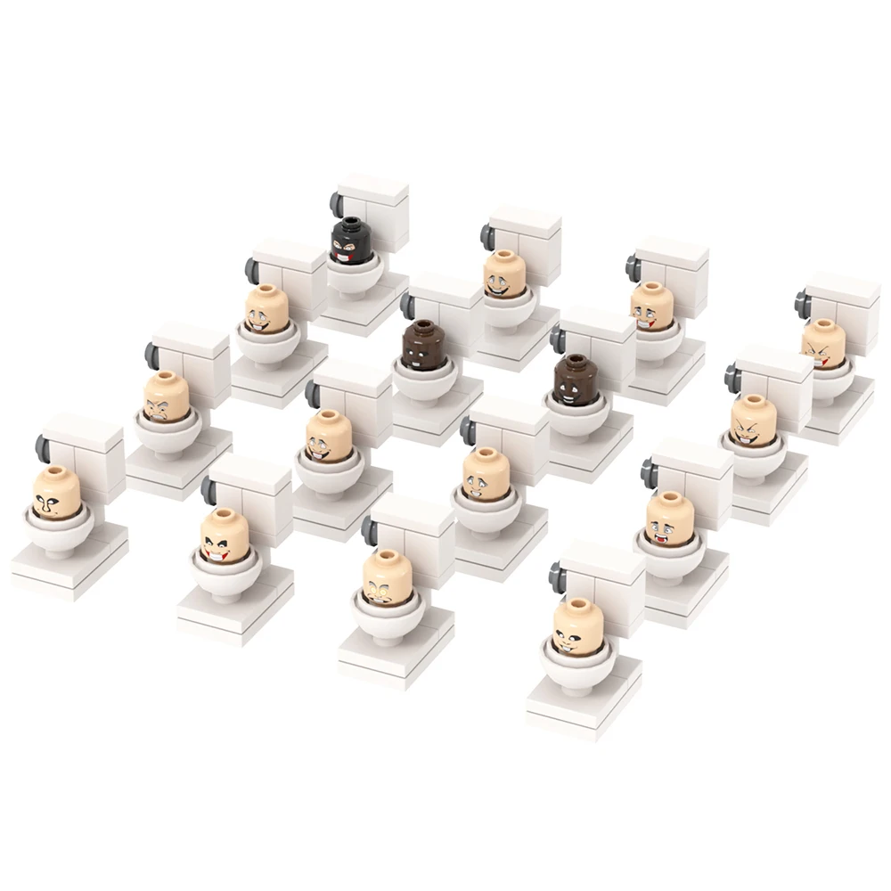 MOOXI Skibidi Toilet Camp Set MOC Bricks Game Super Mutant Police