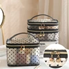 Double-layers Black Mesh Cosmetic Bag Travel Portable Large-Capacity Makeup Case Organizer Storage Pouch Zipper Toiletry Bags 4