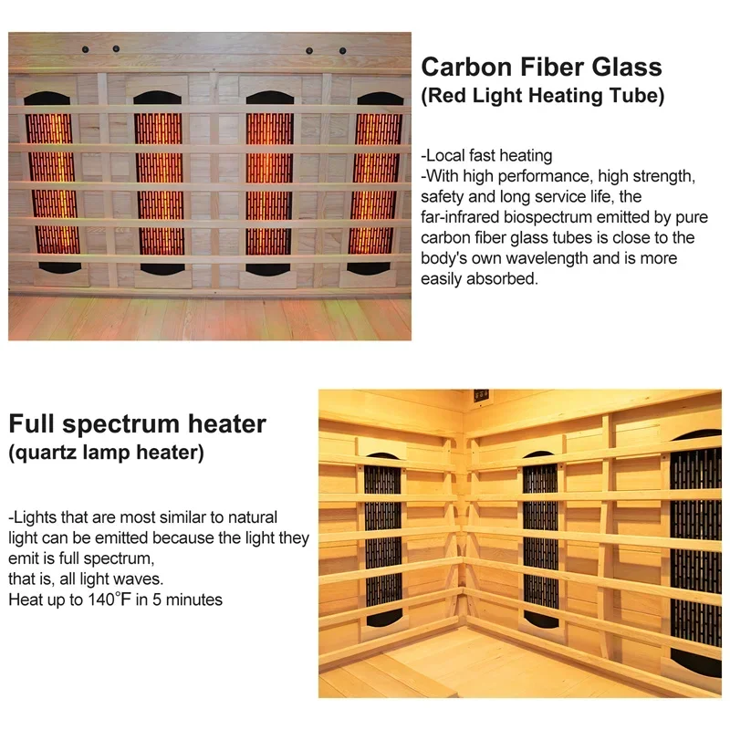 Full Ceramic Infrared Sauna Heater Tube Sauna Accessories Ceramic Sauna Heater Panel 220V 6