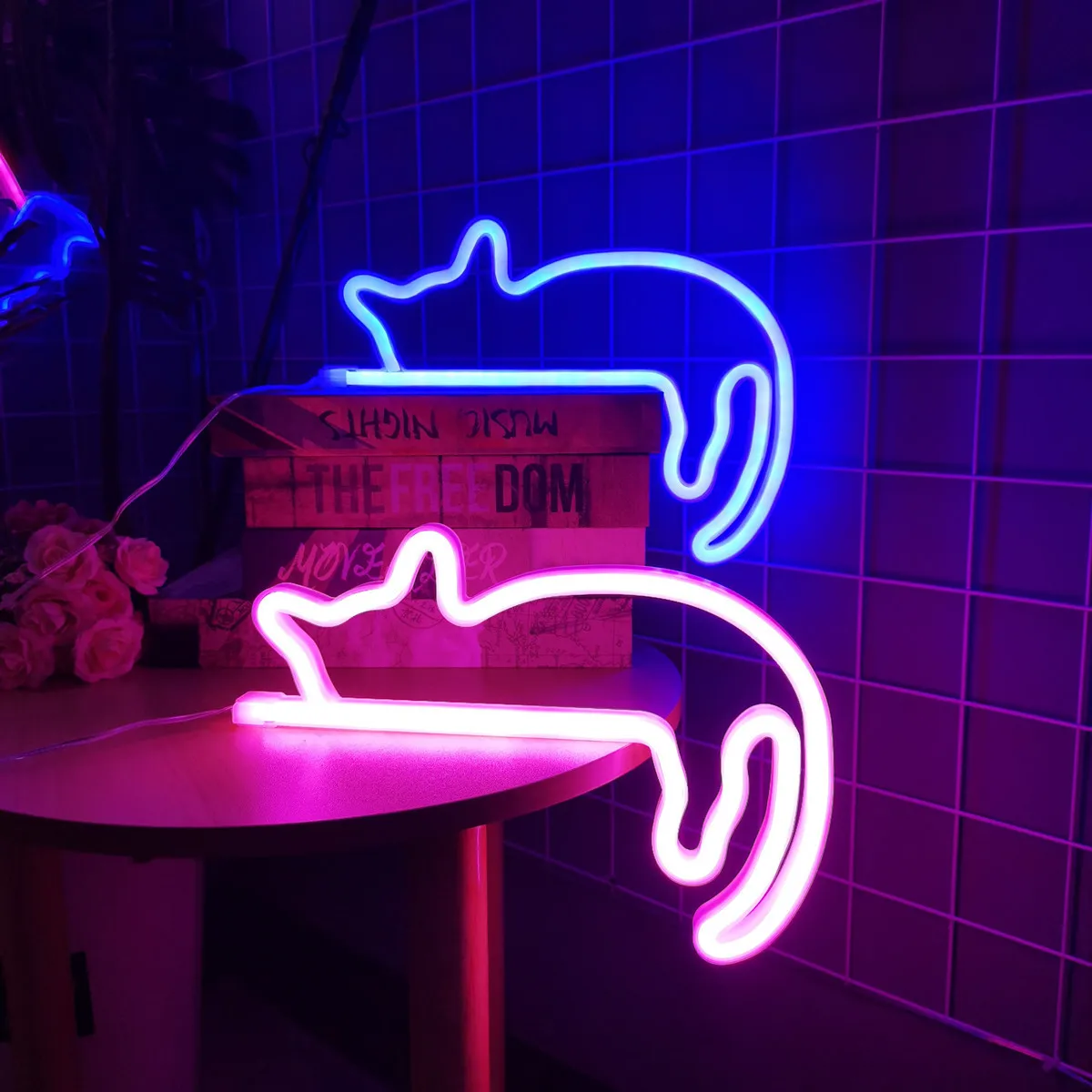 Cute Cat Wall LED Neon Sign Light For Party Gallery Pub Club Bar Pet Shop door Decoration Gifts 1
