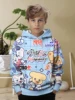 k-Kpop 3D Print S-Skzoo-oS All Seasons Children S-Stray-Casual Sweatshirt Cool Pullover Tops Unisex Kids Clothes Boy Girl Hoodie 4