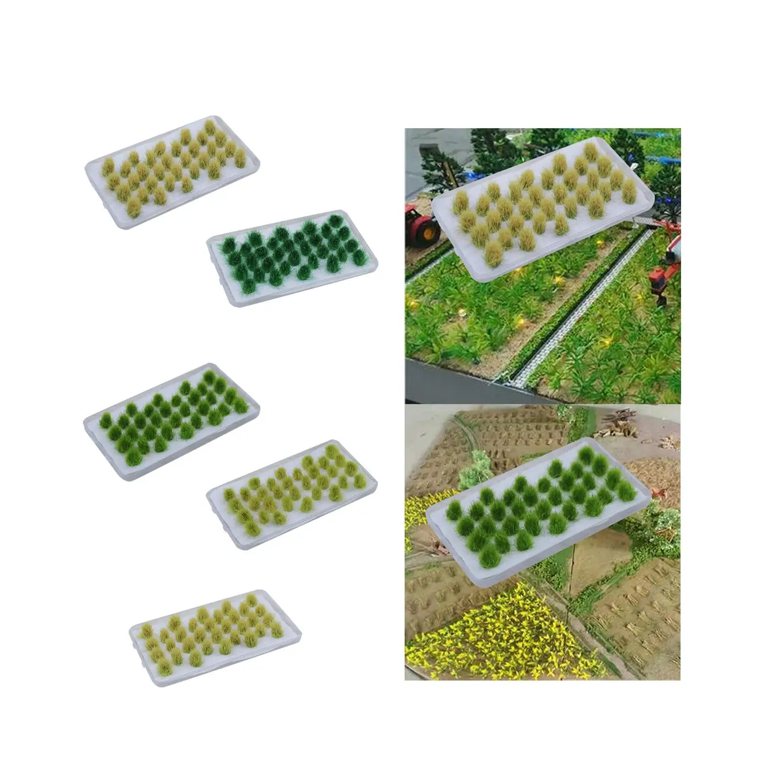 Static Grass Tuft Model DIY Grass Cluster for Doll House Architecture Building Model Sand Layout Model Railroad Scenery Decor