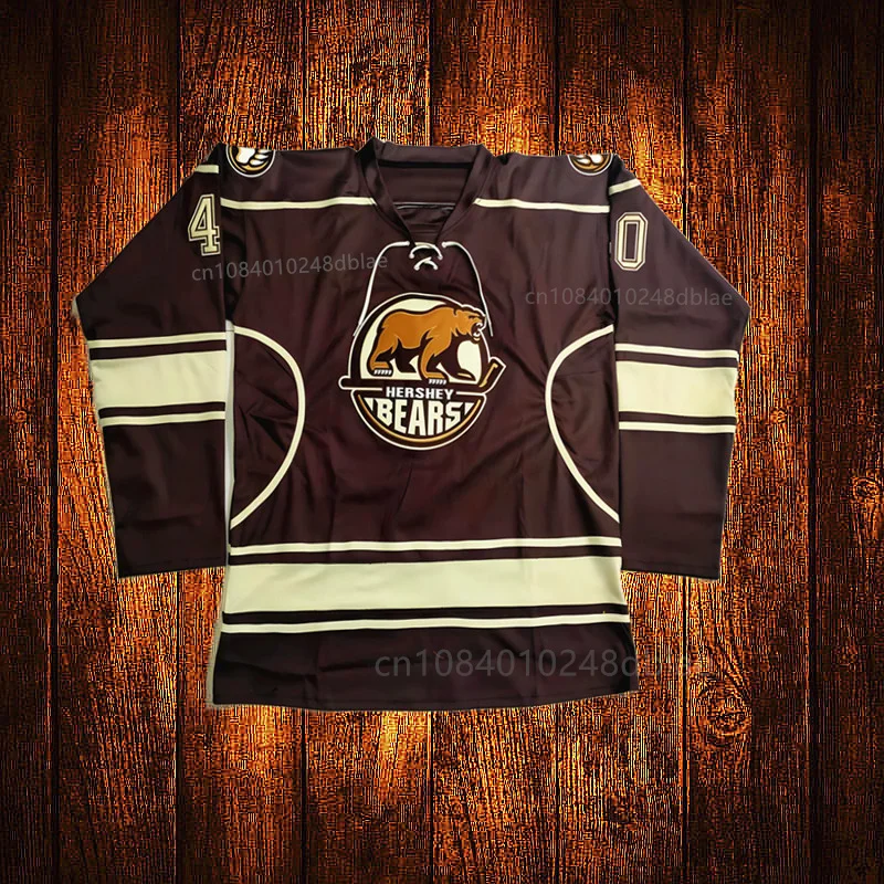 Vintage 2015 Hershey Bears 40 Caleb Herbert Chris Bourque Embroidery Hockey Jersey Youth Kids Adult Any Size And name 045 ice hockey jerseys