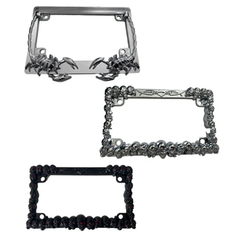 License Plate Skull Scorpion Plastic License Plate Frame Suitable for US Regulations Motorcycle License Plate Frame 1