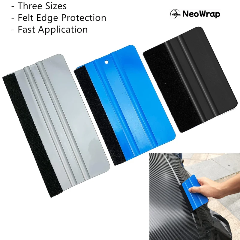 Car vinyl scraper Squeegee Vinyl Tool 8IN/6IN/5IN/4IN with Felt Edge Wallpaper Decal Applicator Kit Wrapping Tools