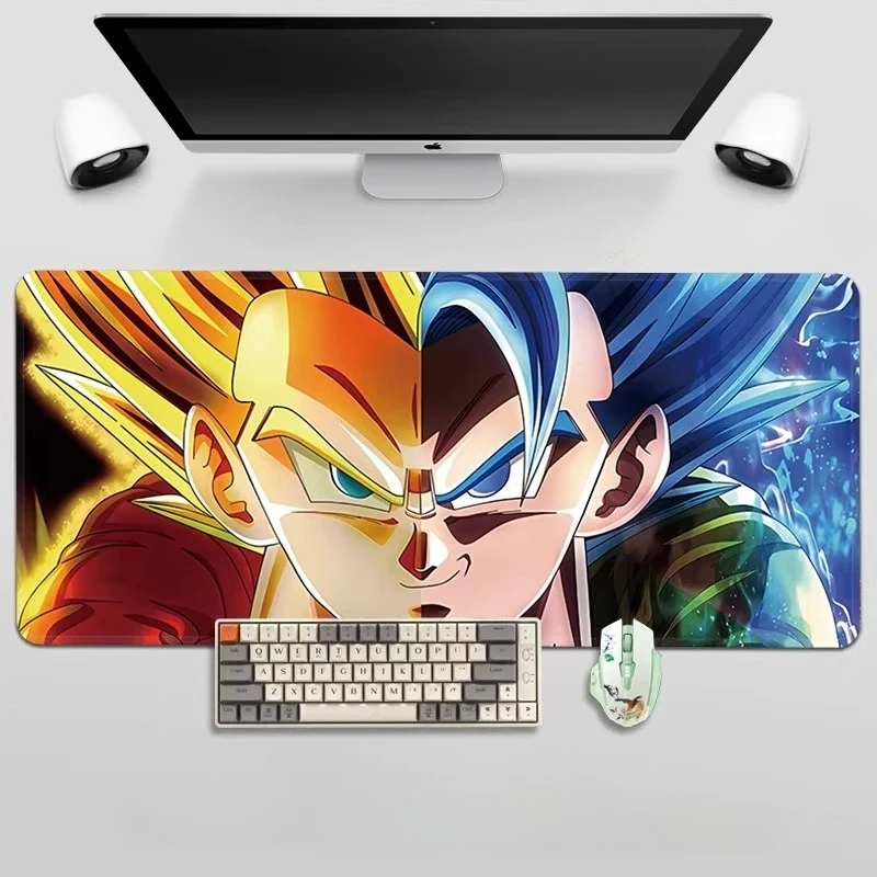 새로운 드래곤볼 마우스 패드 손오공 프린팅 패턴 대형 게이밍 키보드 데스크 매..