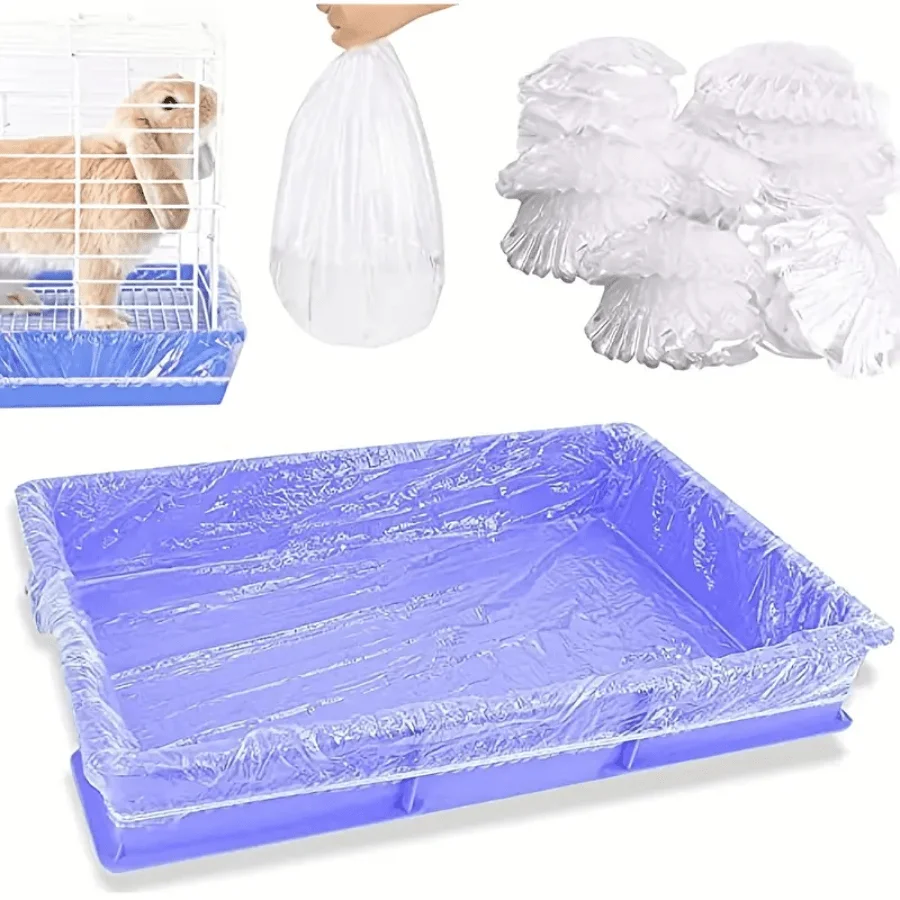 10pcs Disposable Transparent Plastic Liners For Small Pet Cages Bunny Cages Hamster Habitats Potty Litter Boxes
