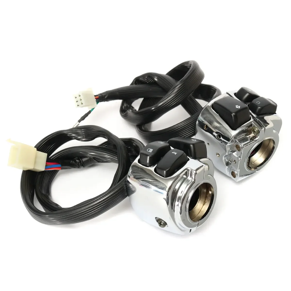 

Мотоциклетный 1 "25 мм переключатель управления на руль + жгут проводов черный/хромированный для XL883/Sportster/Dyna/V-ROD/Softail