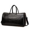 Fitness Gym Bag Python Pattern Travel Tote Handbag Casual PU Leather Male Luggage Duffle Shoulder Sports Business Bag For Men 5