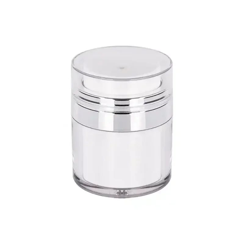 Moisturizer jar 15G 30G 50G cosmetic jar acrylic cream refillable cans vacuum bottle press style cream jar vials airless cosmetic container