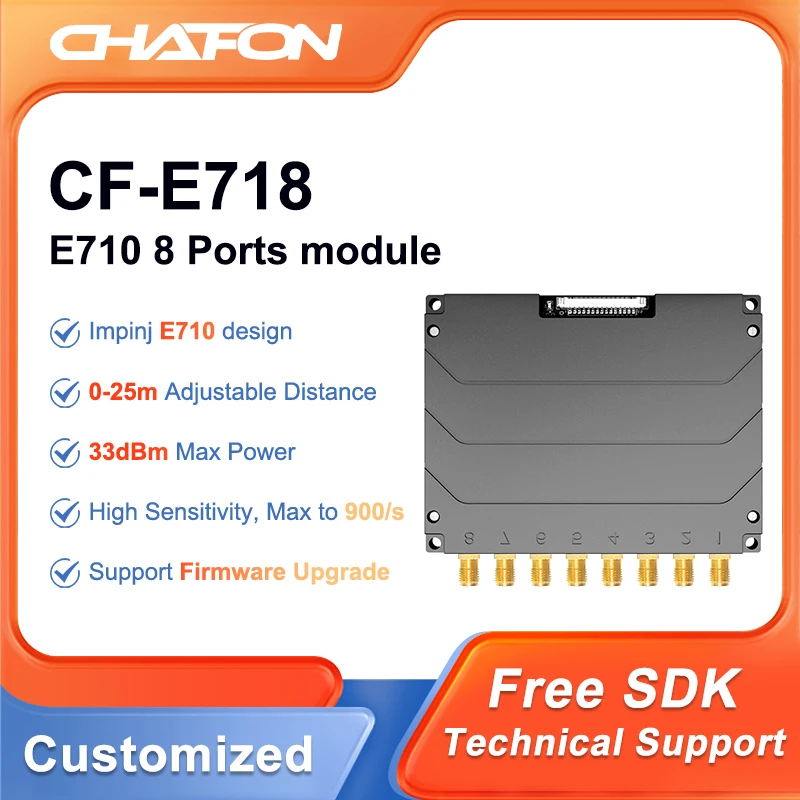 CHAFON CF-E718 rfid impinj E710 module eight antenna ports free SDK for ...