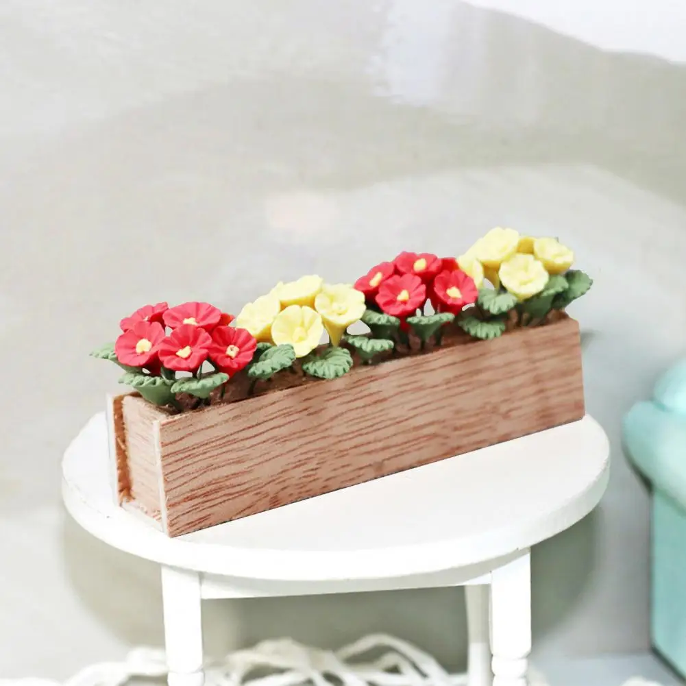 

Ingenious 1:12 Miniature Flower Bush Model Play House Toy Dollhouse Bonsai Exquisite Workmanship Decorative