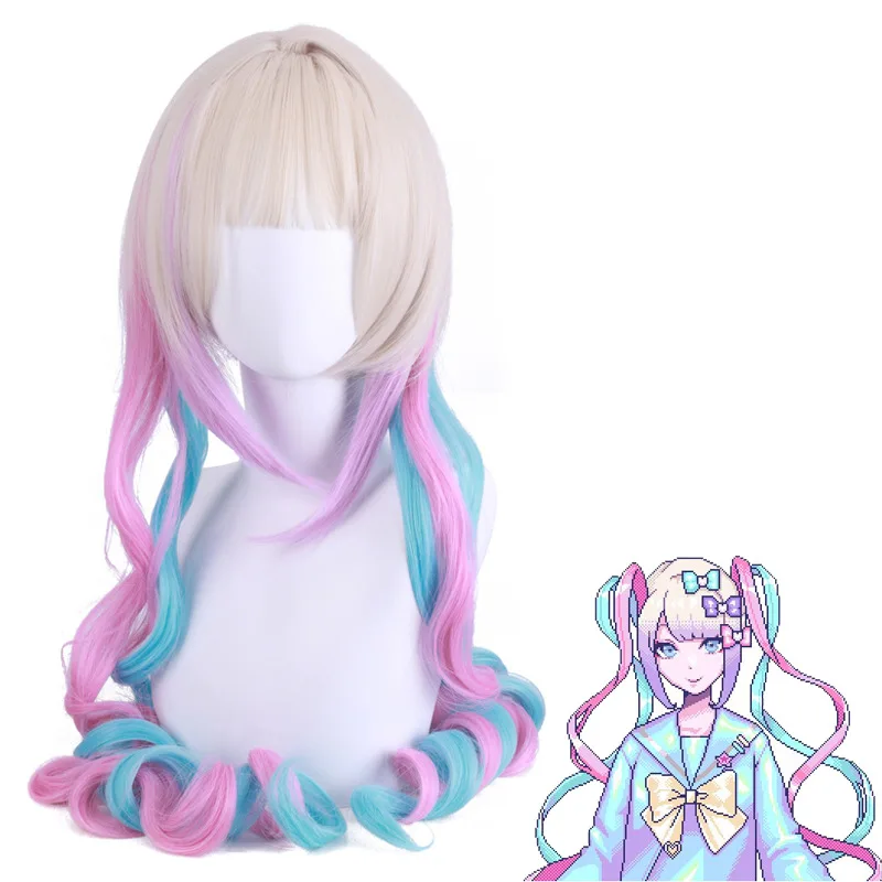

NEEDY GIRL OVERDOSE Cosplay Wig OMG Kawaii Ame-chan Hair Long Curly Pigtails Adult Free Wig Cap Abyss KAngel Cosplay