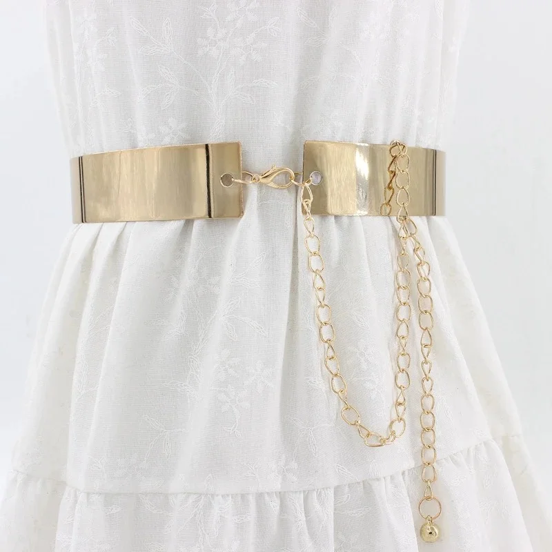 Cleo Belt (Metal Adjustable Resizable High-waist Belt in Gold and Silver) -  Chimzi
