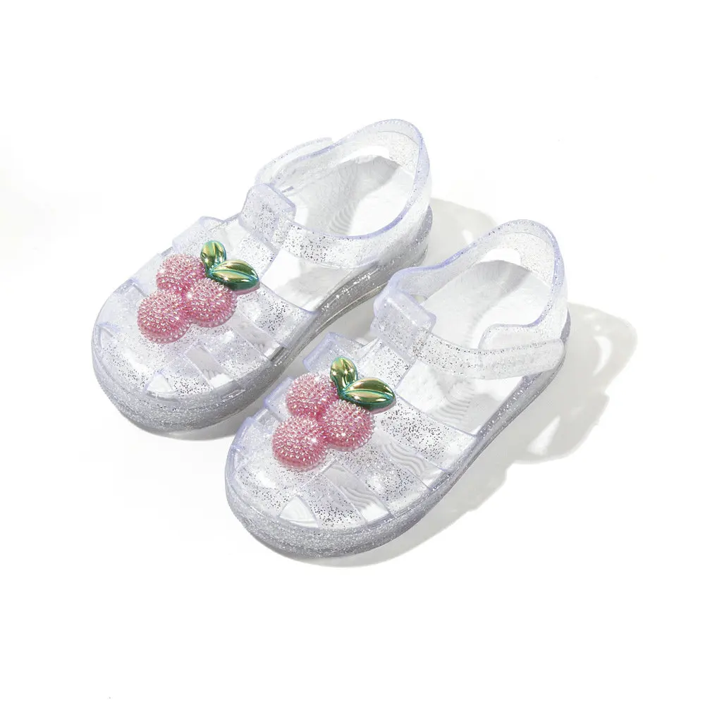 Summer Children Jelly Princess Sandals Sweet Girls Toddlers Baby Breathable Hollow Shoes Comfortable Non Slip