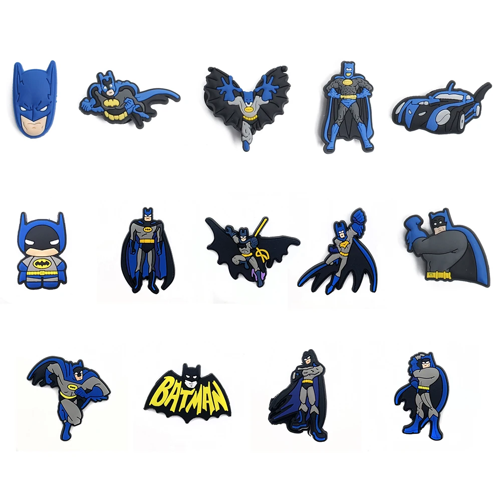 

Hot Toys Batman Joker superhero Series PVC Croc Clogs Decorate DIY Shoe Charms Accessories Classic Clog Kids Gift Hot Sale