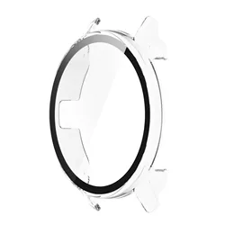 Tempered Glass Screen Protector Case for Smartwatch - Full Coverage Protective Shell (Clear)