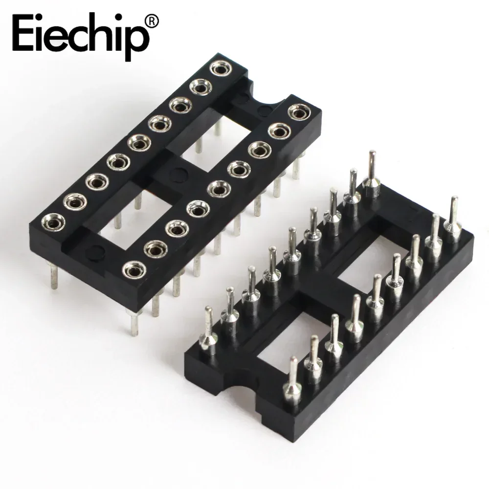 10PCS Circular IC Socket Set - 2.54mm Pin Connector Assortment