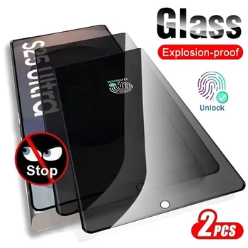 2 Pezzi Pellicola Protettiva Anti-Spia per Samsung Galaxy S25 Ultra S 25 Ultra S25Ultra, Vetro Temperato per Sblocco con Impronta Digitale e Privacy