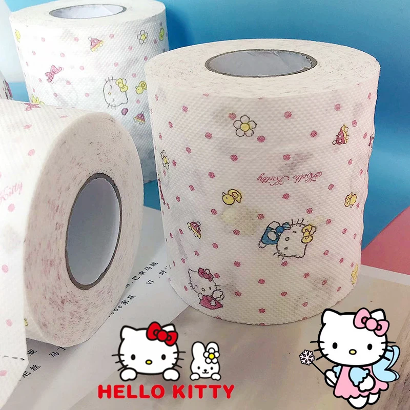 HelloKittyToiletPaperCartoonPrintsStudentToiletPaperCute