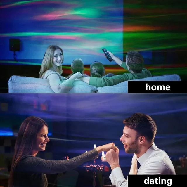 RGB Projection Night Light Wave Projector Light Gradual Water Lamp with Remote Control for Home Room Party Christmas Decor Light 5