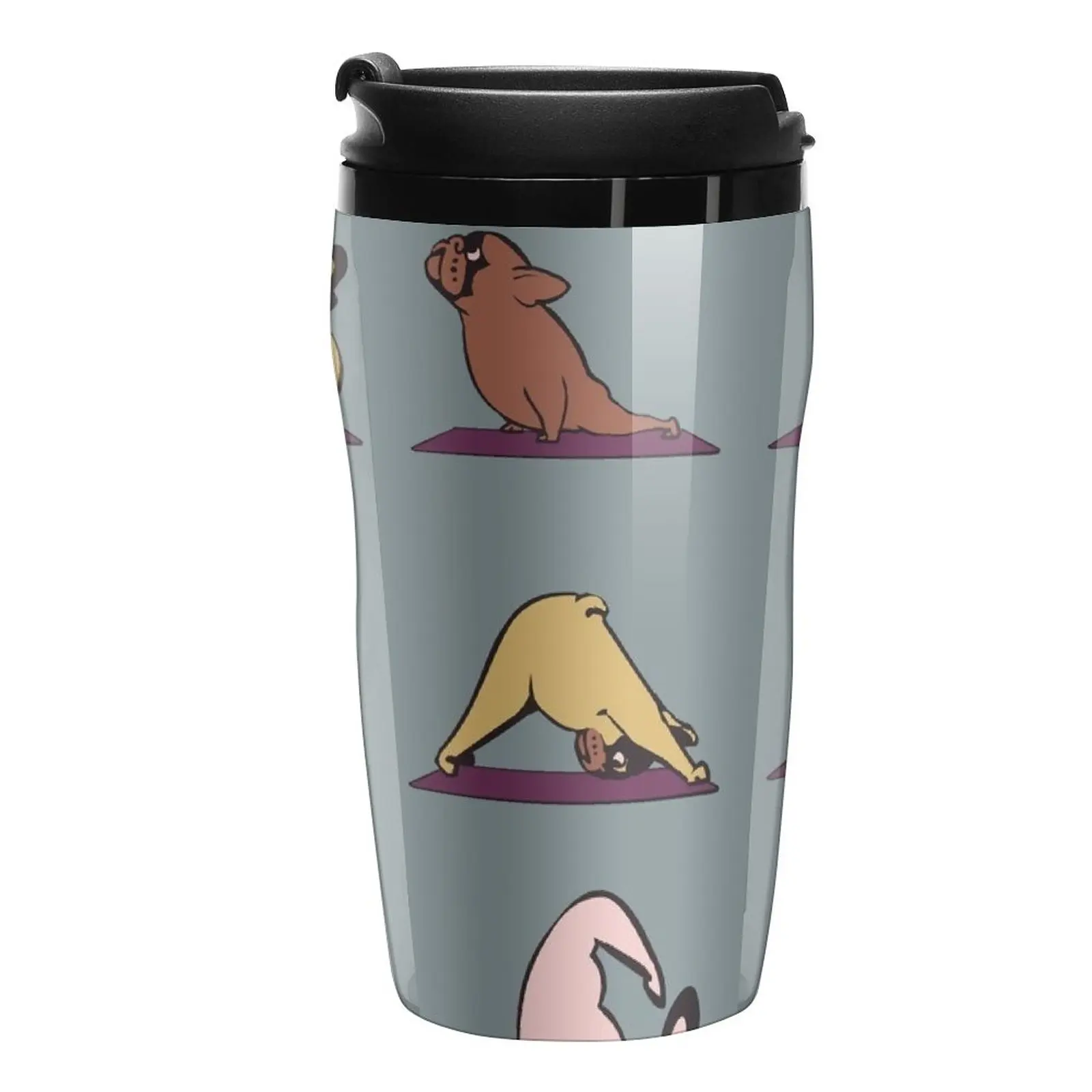 

New Frenchie Yoga Travel Coffee Mug Original And Funny Cups To Give Away Mug For Tea Thermal Coffee Bottle Coffee Bowls