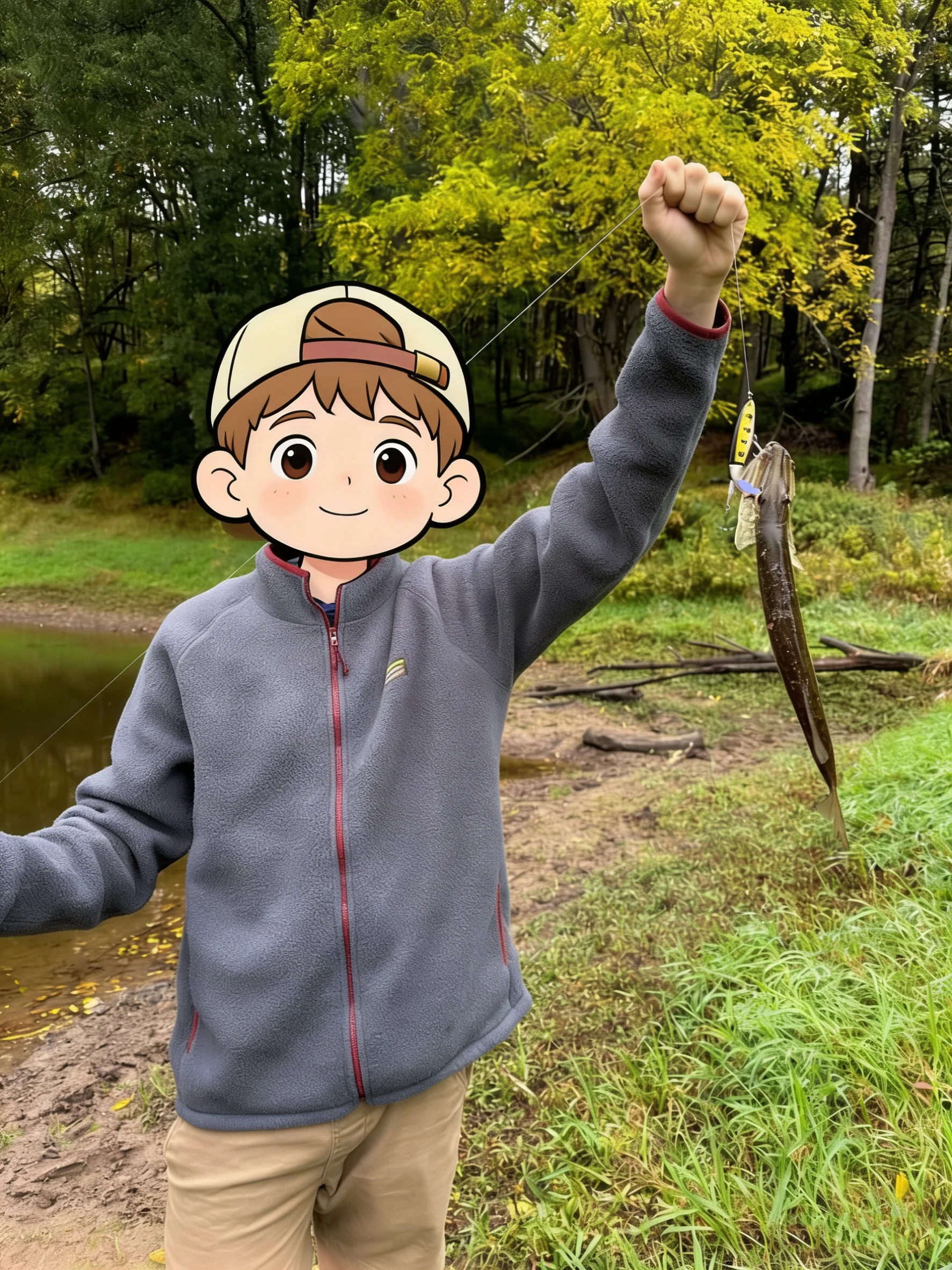 1 Stück Topwater Whopper Angelköder, harter Köder, Crankbait-Popper mit rotierendem Schwanz für Barsch und Karpfen – Detail 1