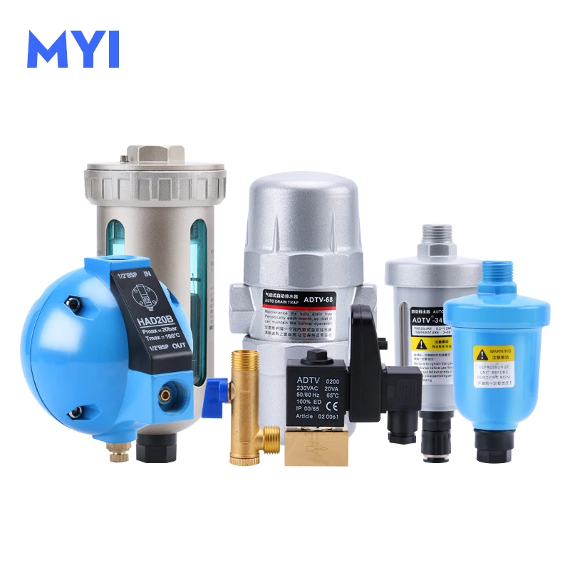 Válvula Pneumática do Compressor de ar Filtro Escorredor Automático Drenagem Automática Encaixe mm 10 mm Pa68 Ad40204 Had20b Pa5