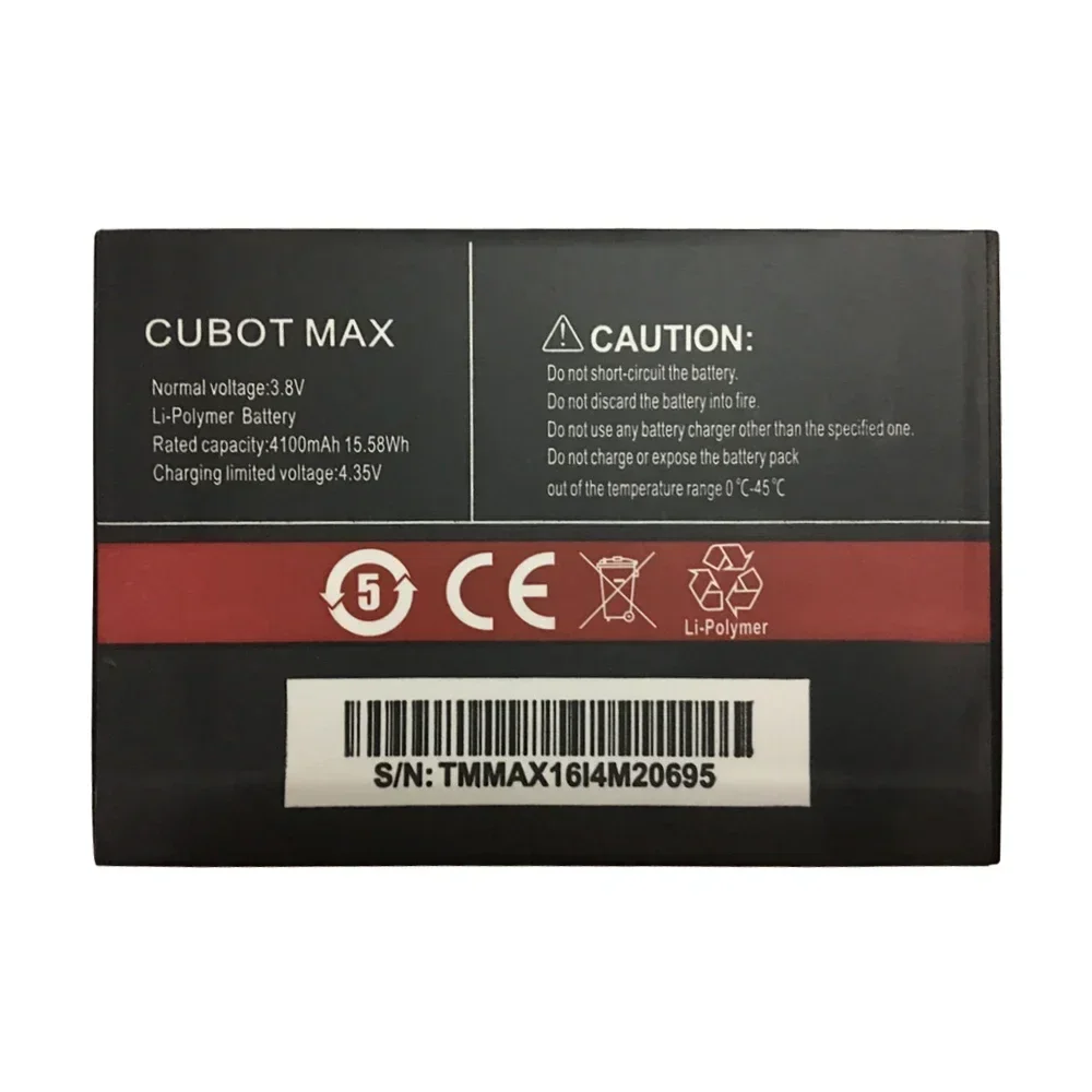100% New CUBOT MAX Battery 4100mAh Replacement Backup Battery For CUBOT MAX Cell Phone In Stock