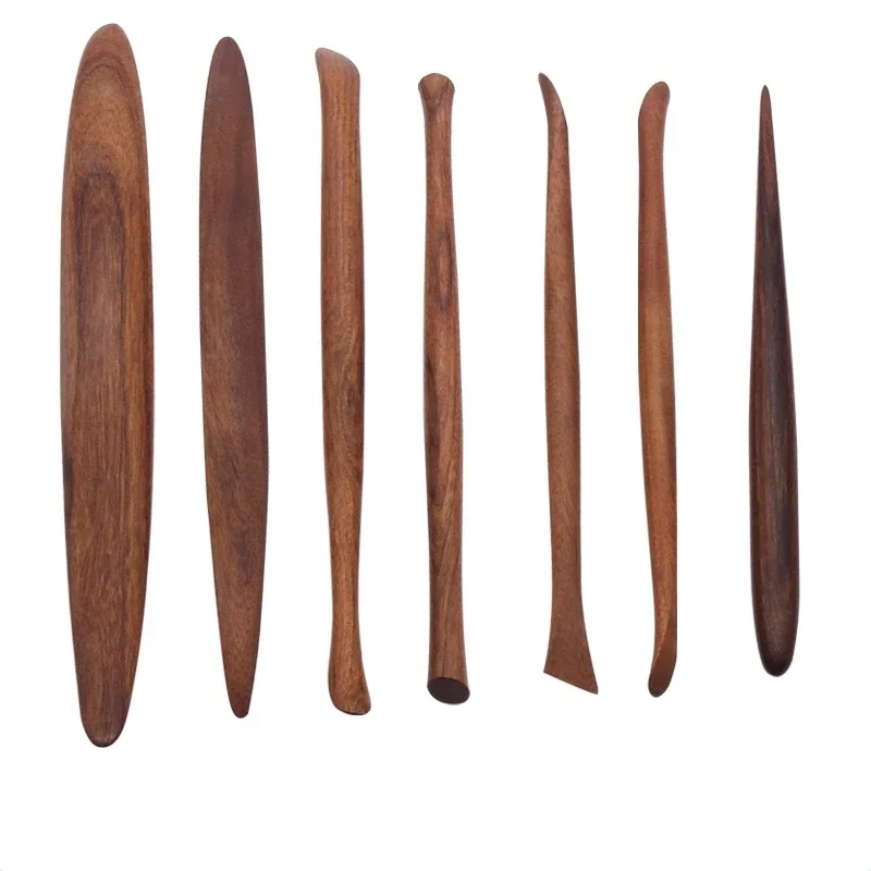 Mahogany Polishing Pen Carving Tools for Clay Pottery Modeling