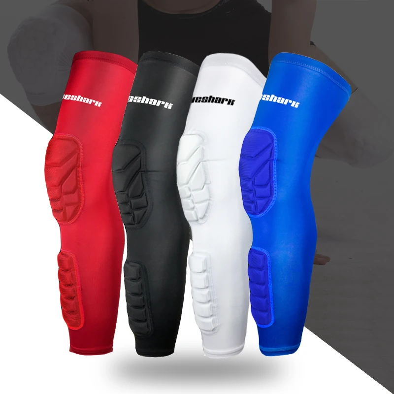 Honeycomb Long Sport Knee Pads for Children, Basketball Leg Sleeve, Crashproof Gym Leg Warmers, Kids, Teens,Sport Safety