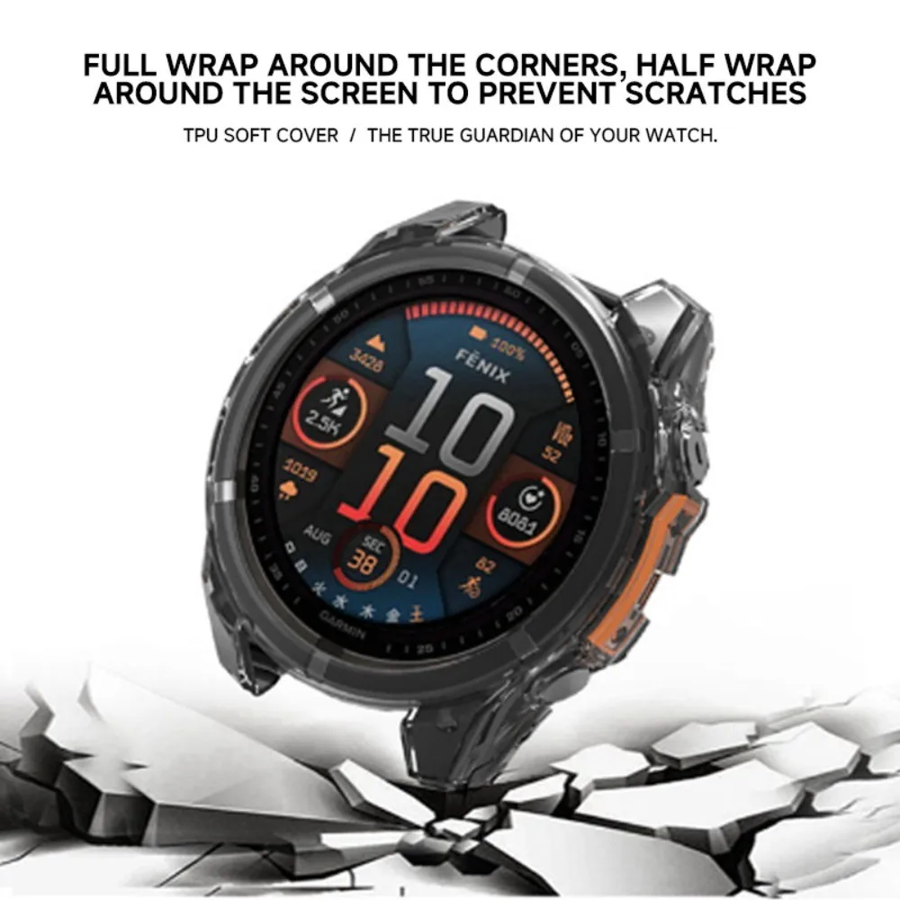 Garmin Fenix 8 TPU Protective Case – Soft, Anti-Scratch Bumper Cover
