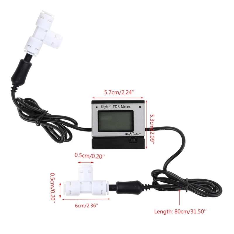 

Digital TDS Meter 0-1999PPM Dual Way Water Quality Tester High Level Probe +/-2%