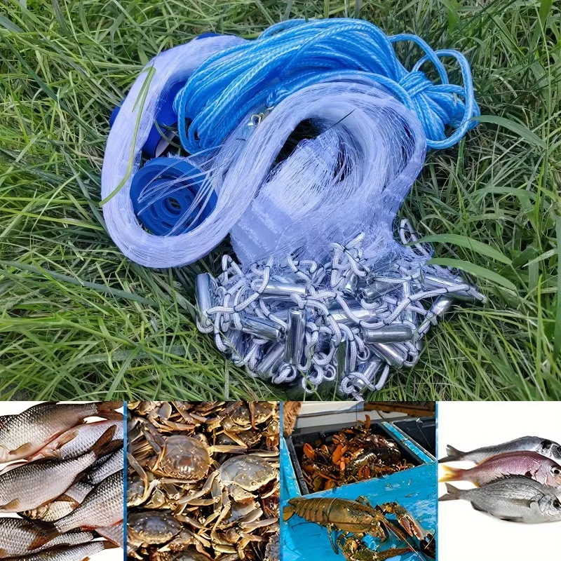 Fishing Net - Nylon Cast Nets for Fishing , Heavy Duty Casting Net for Saltwater & Freshwater for Bait