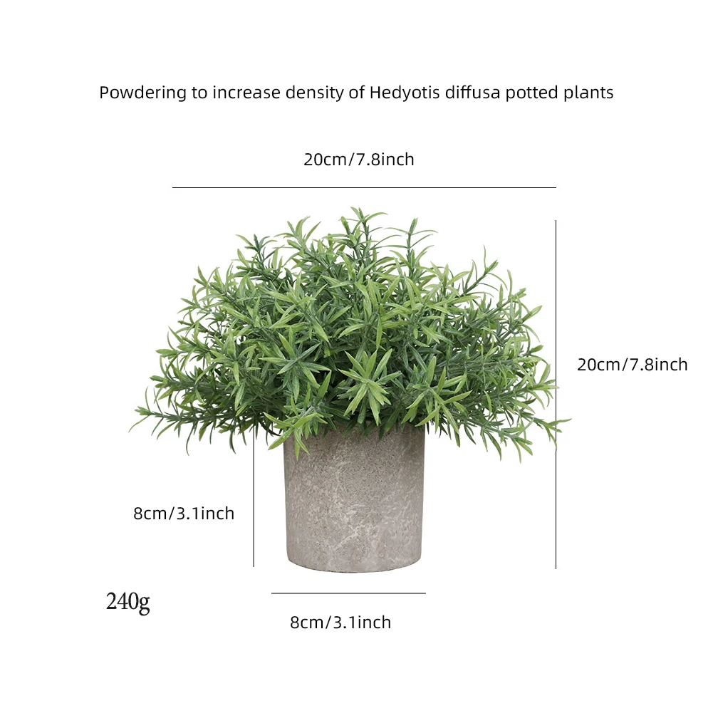 2 Pack Artificial Simulation pulp pot Nandina domestica in Pots Small House Plants for Home Office Desk Room Décor: 3 - 5 Days Free Delivery Only UK
