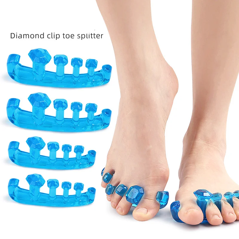 2Pcs=1Pair Fingers Gel Splitter Corrector Thumb Eversion Separator Five Toe Separation Overlapping Toe Foot Care Pain Relif