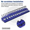 Professional 3Pieces Magnetic Socket Holder 1/4" 3/8" 1/2" inch Drive Metric/SAE Socket Organizer Storage Installation Tools Kit 2