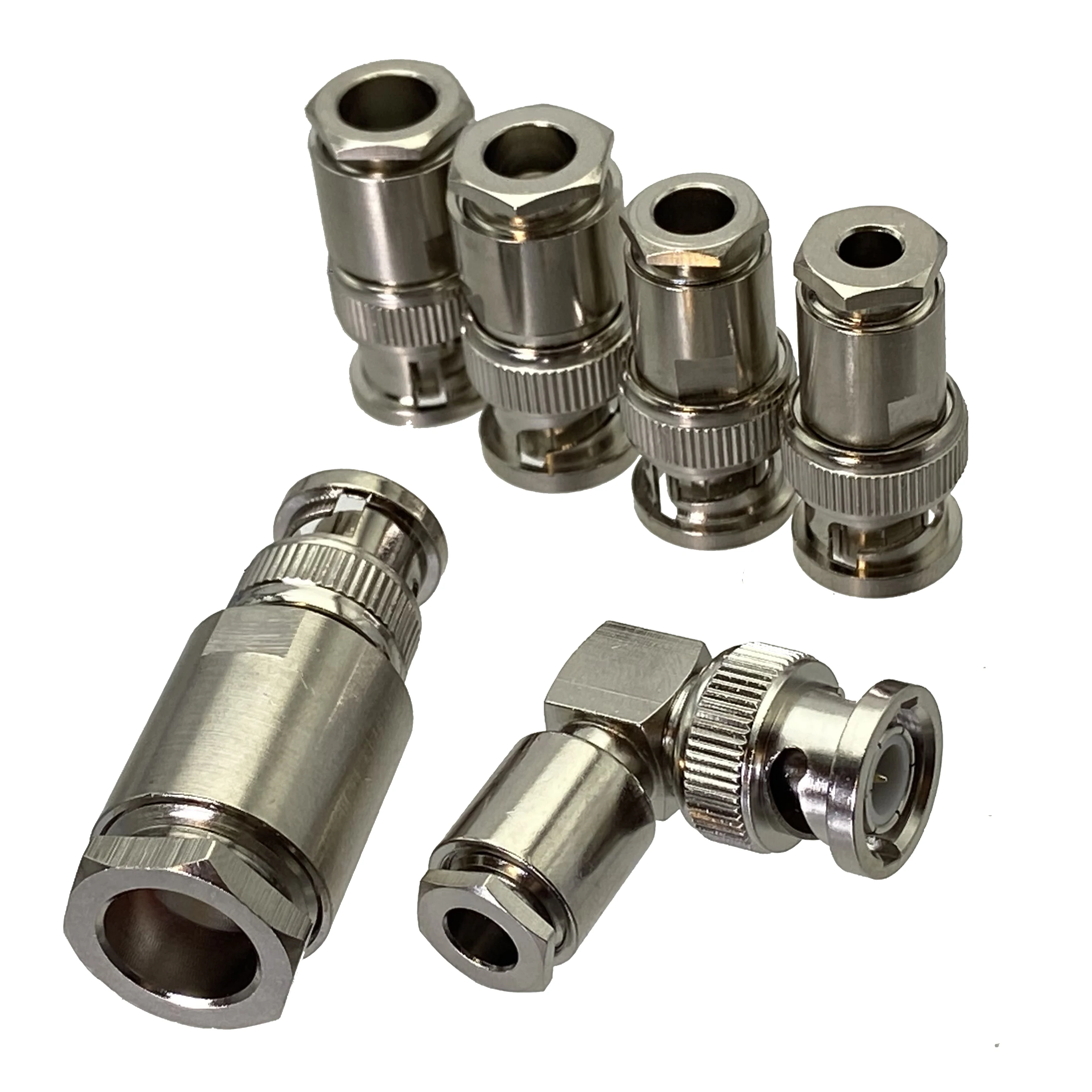 Connector BNC Male Plug Clamp RG174 RG316 / RG58 RG142 / RG8X / RG5 RG6