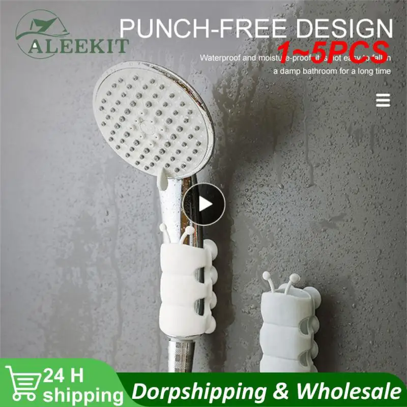 

1~5PCS Suction Cup Brackets Removable Silicone Shower Head Holder Wall Mount Shower Head Storage Shelf Rack Bathroom Supplies