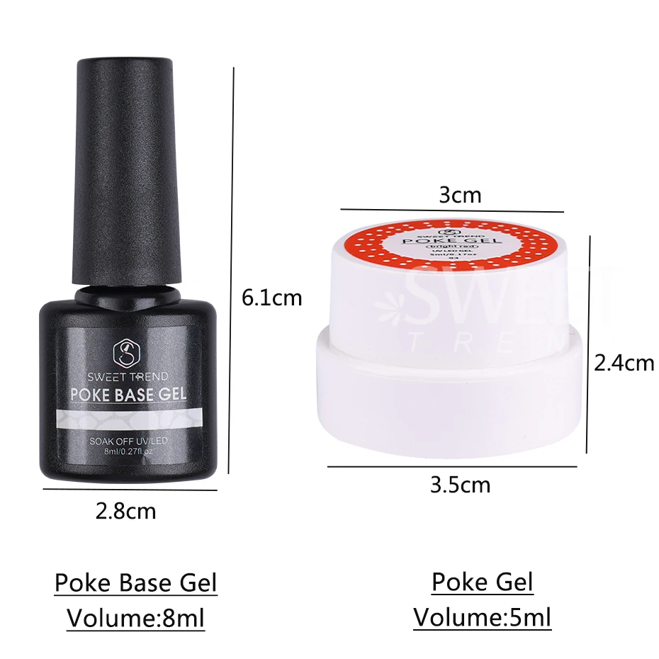 5ml Black White Red Lace Hole Poke Gel Nail Polish Wave Texture Painting Sculpting Soak Off UV Base Varnish DIY Manicure Decor