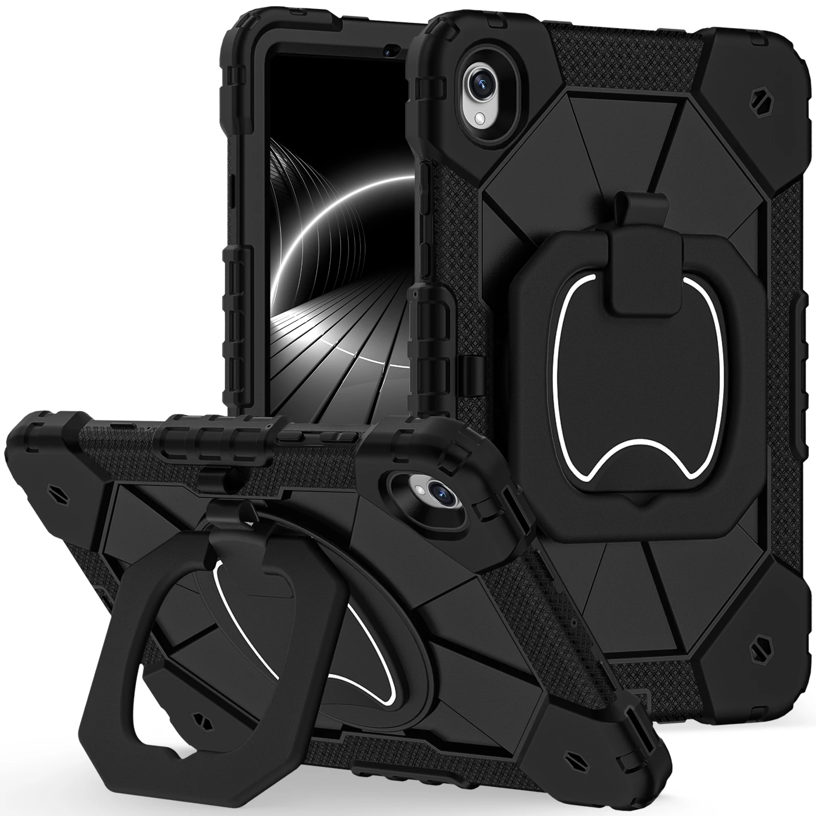 Enhanced 360° Rotating Shockproof Tablet Case and Stand - Durable Armor Protective Cover