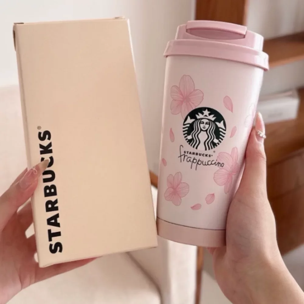 كوب قهوة ستاربكس الحراري بتصميم زهر الكرز - ستانلس...