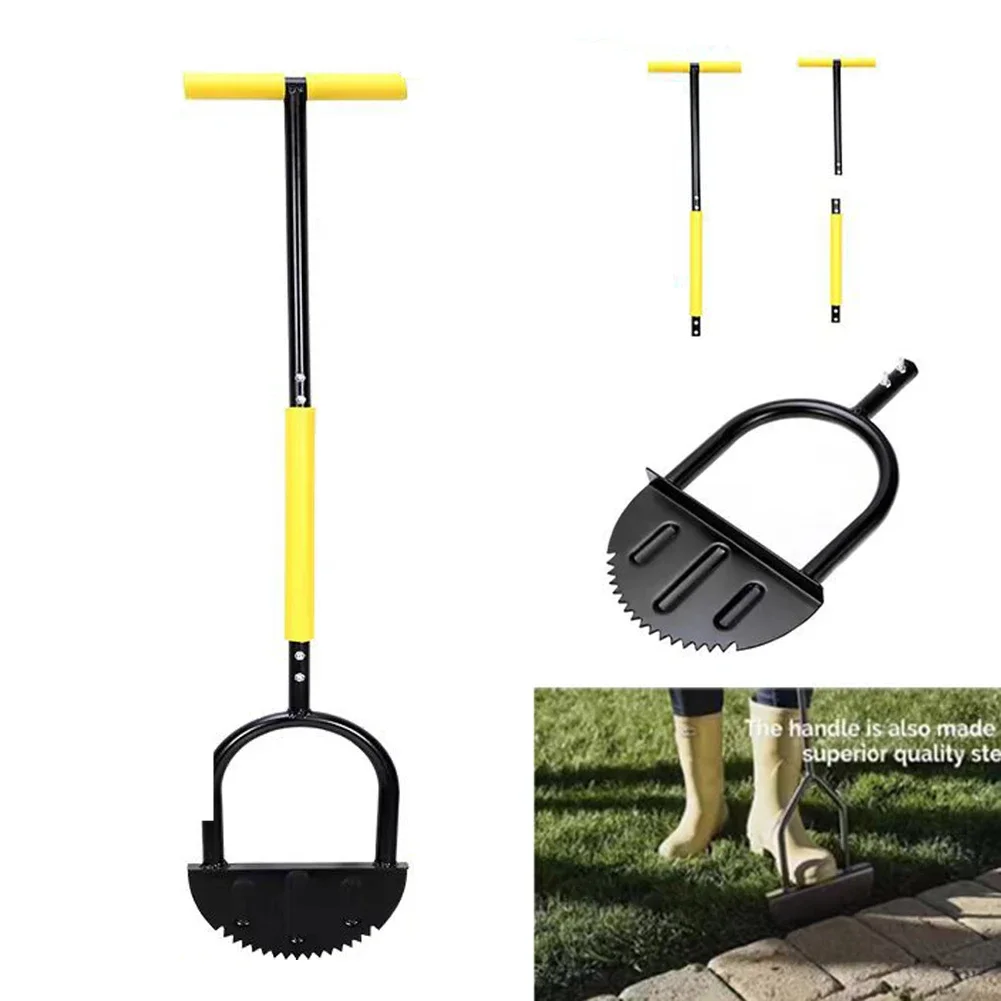 Serrated Grass Saw Cutter With T-Grip Half Moon Manual Lawn Edger Multifunctional Reinforced Gardening for Home Garden Supplies
