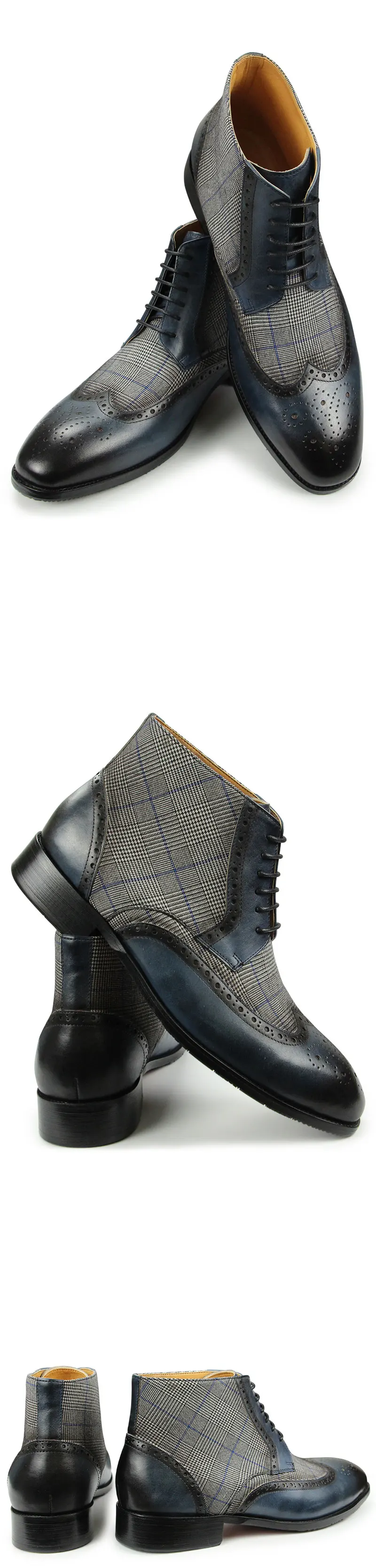 New In Fashion Ankle Boot Mens Genuine Leather Cowhide Casual Sapato Social Masculino Classic Elegant Pointed Toe Wear-Resistant