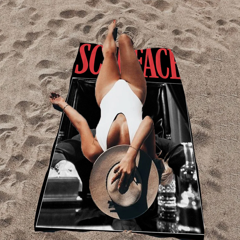 Classic Movie Scarface Bath Towel Microfiber Soft Water Absorbing Breathable For Girl Kids Decorative Cartoon Beach Towel 4