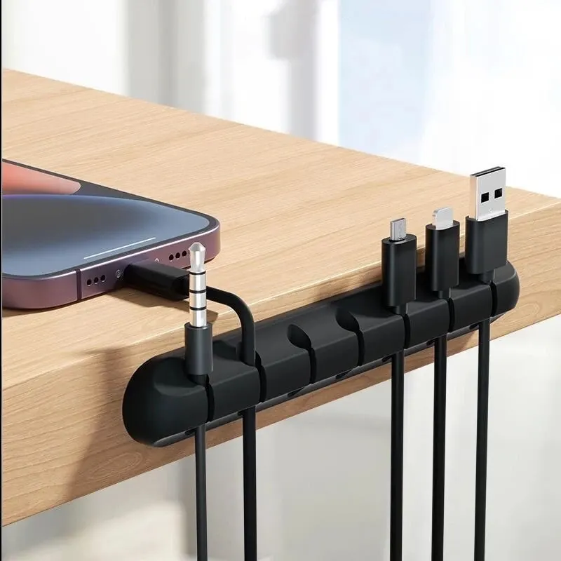 Cable Organizer 5/7-hole Desktop Charging Cable Storage Protector Mouse Cable Headphone Winding Device Fixing Clipp