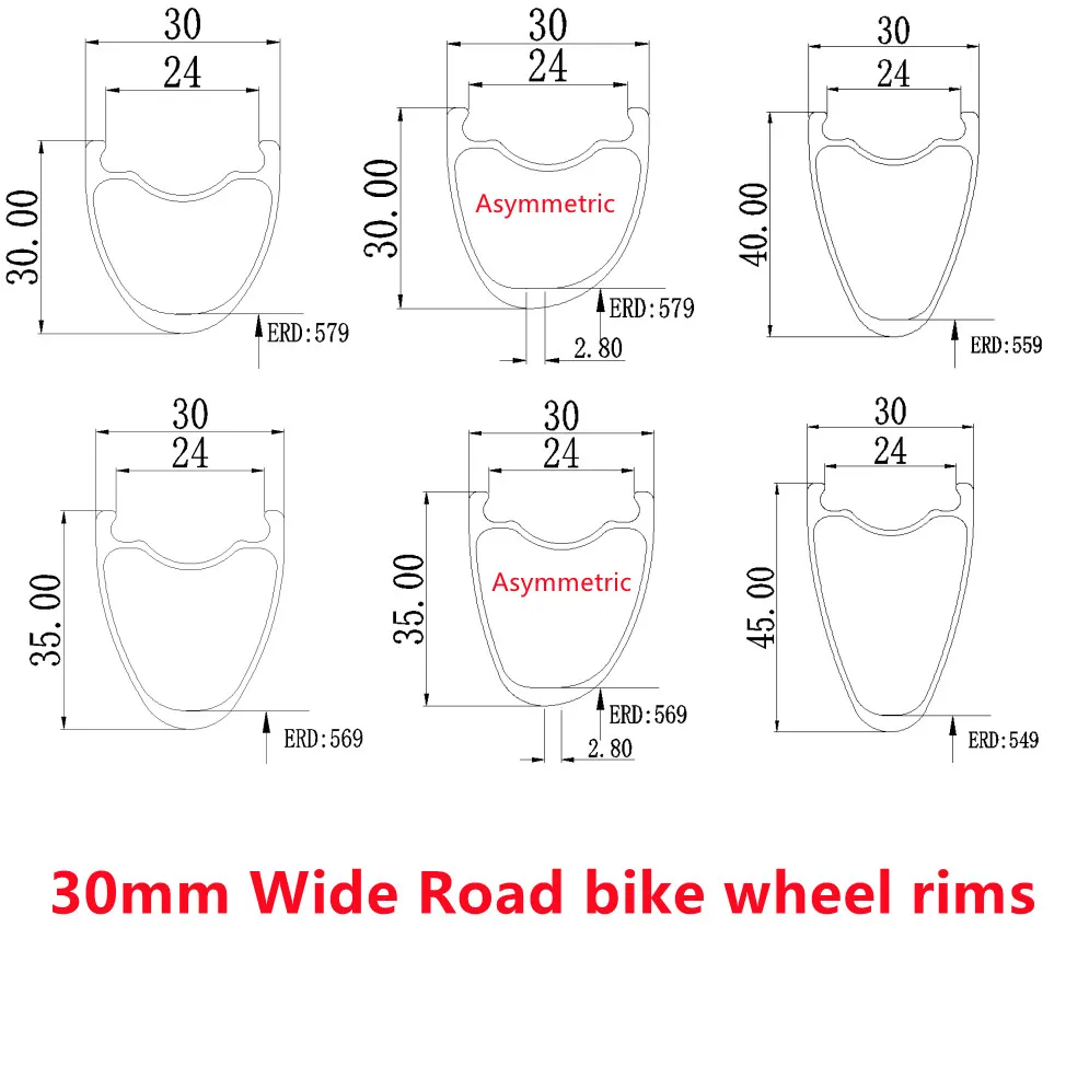 Paire De Jantes Carbone Tubeless 700C - 31mm Large, 35mm Profond - 28 Trous - Vélo Route/gravel - Neuves
