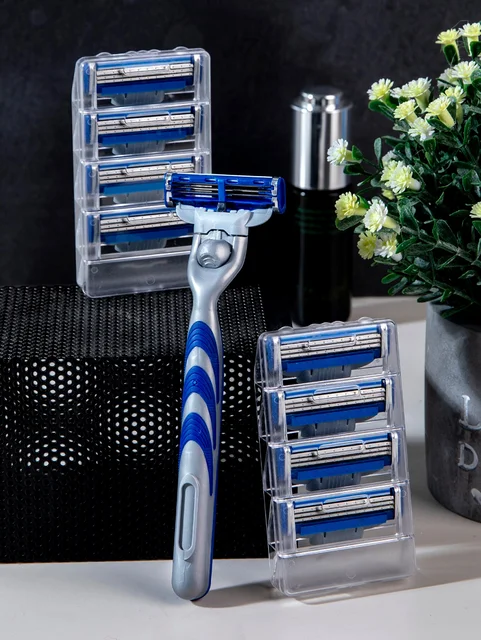 Men Safety Razor Blade Stainless Steel Shaving Cartridges